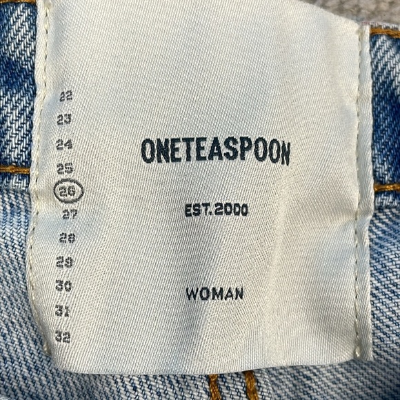 NWT One Teaspoon High Waist Awesome Baggies Jeans Studded Card Suits Vegas 26 - Picture 7 of 12